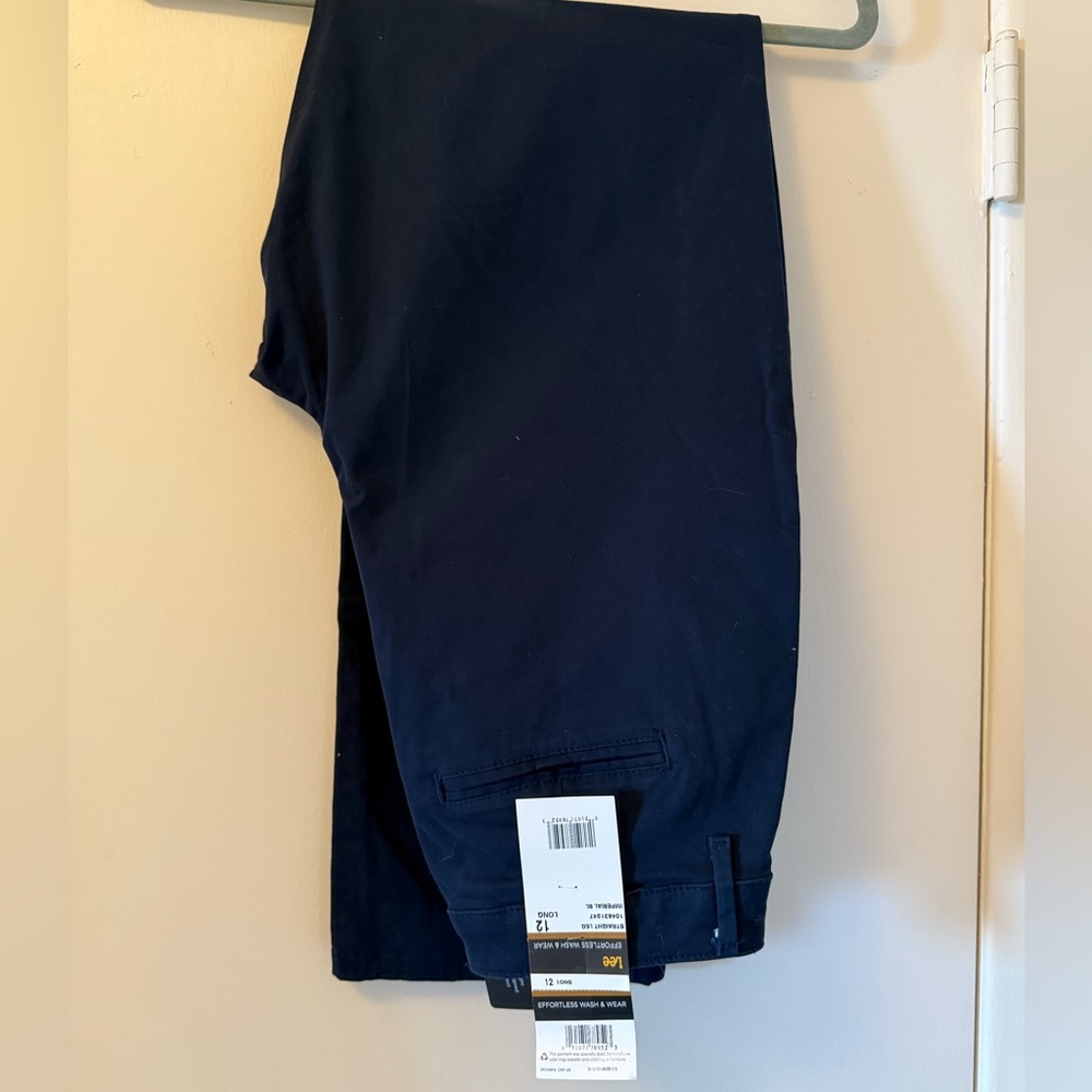 Lee Dark Blue Straight Leg Trousers